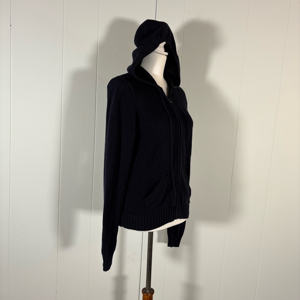 Ralph Lauren Blue Label Sweater Women’s L Hood Cotton Preppy Knit‎ Coastal - Picture 5 of 11